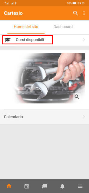 10. clicca su corsi disponibili 10. clicca su corsi disponibili