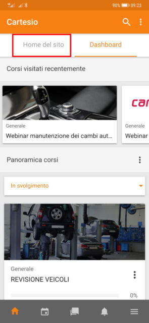 9. clicca su home del sito 9. clicca su home del sito