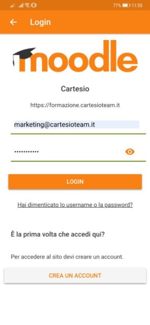 8. inserire le credenziali 8. inserire le credenziali