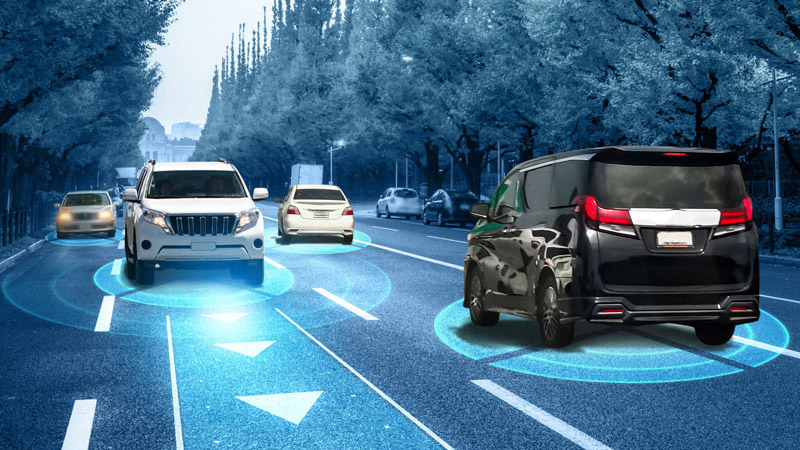 Autonomous car sensor system concept for safety of driverless mo